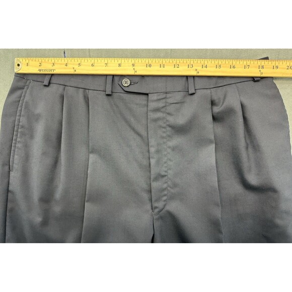 LRL Ralph Lauren Dress Pants Men's 37x32 Blue Total Comfort Pleated Straight Leg - Picture 5 of 12